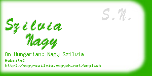 szilvia nagy business card